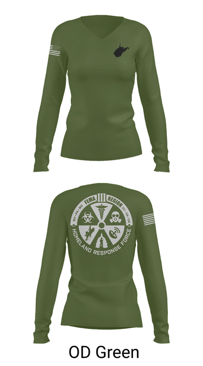 Region 3 Homeland Response Force 34212172 Women's Long Sleeve V-neck Shirt - 57