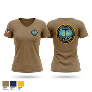 Womens Short Sleeve Vneck Shirt, NSA Annapolis Security Detachment, Navy, Teamtime, Team time, sublimation, custom sports apparel, team uniforms, spirit wear, spiritwear, sports uniforms, custom shirts, team store, custom team store, fundraiser sports, apparel fundraiser