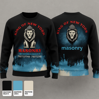 Crew Neck Sweatshirt, King of New York masonry, , Teamtime, Team time, sublimation, custom sports apparel, team uniforms, spirit wear, spiritwear, sports uniforms, custom shirts, team store, custom team store, fundraiser sports, apparel fundraiser