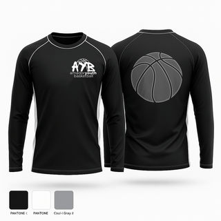 Long Sleeve Performance Shirt, Amador Youth Basketball, Men's Basketball, Teamtime, Team time, sublimation, custom sports apparel, team uniforms, spirit wear, spiritwear, sports uniforms, custom shirts, team store, custom team store, fundraiser sports, apparel fundraiser