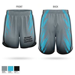 Womens Shorts, Michigan Hurricanes (Island Boyz, , Teamtime, Team time, sublimation, custom sports apparel, team uniforms, spirit wear, spiritwear, sports uniforms, custom shirts, team store, custom team store, fundraiser sports, apparel fundraiser