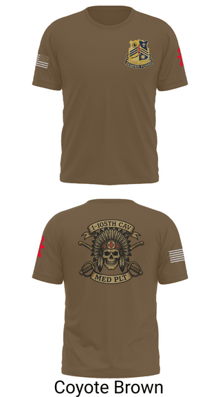 Short Sleeve Performance Shirt, 1-105th cavalry, Army, Teamtime, Team time, sublimation, custom sports apparel, team uniforms, spirit wear, spiritwear, sports uniforms, custom shirts, team store, custom team store, fundraiser sports, apparel fundraiser