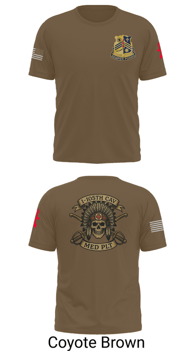 1-105th cavalry 36351622 Short Sleeve Performance Shirt - 16