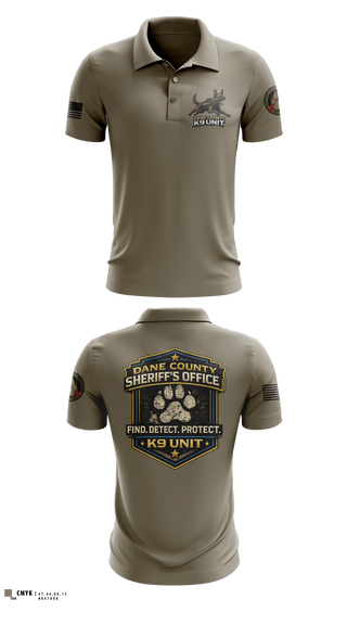 Short Sleeve Performance Polo, Dane County K9, Police, Teamtime, Team time, sublimation, custom sports apparel, team uniforms, spirit wear, spiritwear, sports uniforms, custom shirts, team store, custom team store, fundraiser sports, apparel fundraiser