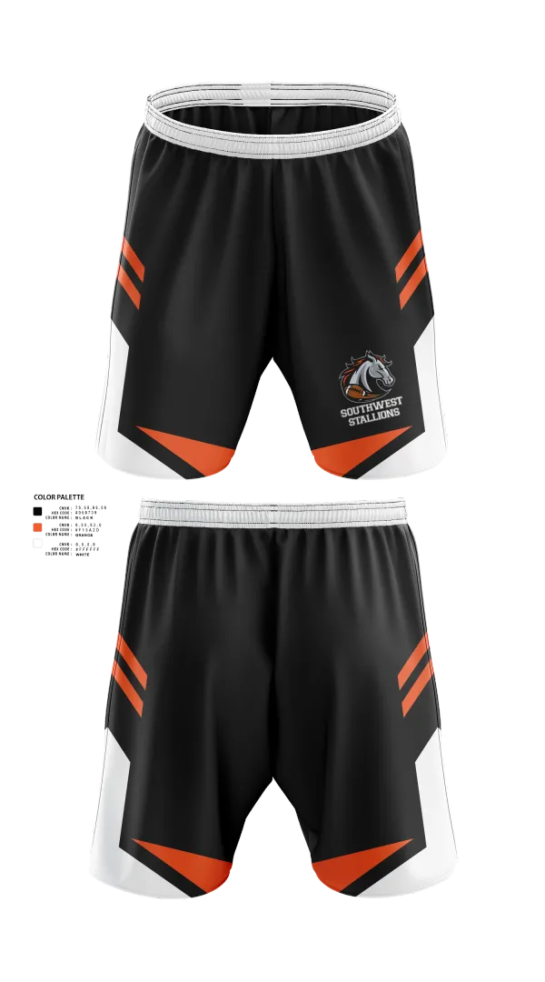 Athletic Shorts With Pockets, Southwest Stallions, , Teamtime, Team time, sublimation, custom sports apparel, team uniforms, spirit wear, spiritwear, sports uniforms, custom shirts, team store, custom team store, fundraiser sports, apparel fundraiser