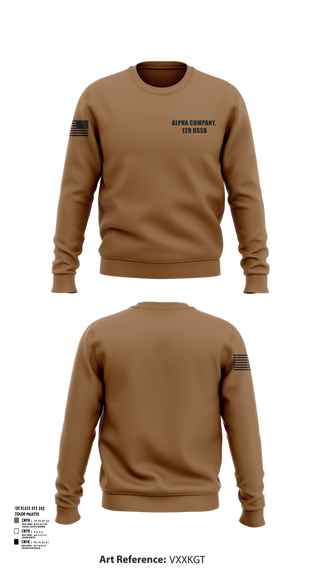 Crew Neck Sweatshirt, Alpha Company, 129 DSSB, , Teamtime, Team time, sublimation, custom sports apparel, team uniforms, spirit wear, spiritwear, sports uniforms, custom shirts, team store, custom team store, fundraiser sports, apparel fundraiser