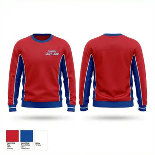Crew Neck Sweatshirt, Chandler Lady Lions, Softball, Teamtime, Team time, sublimation, custom sports apparel, team uniforms, spirit wear, spiritwear, sports uniforms, custom shirts, team store, custom team store, fundraiser sports, apparel fundraiser