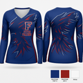 Fitch Falcons 70762726 Women's Long Sleeve V-neck Shirt - 1