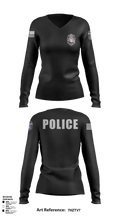 Winslow Police Department  Women's Long Sleeve V-neck Shirt - 1