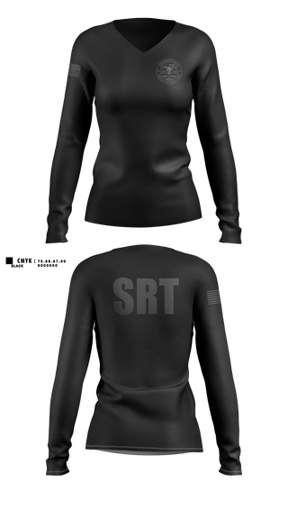 Womens Long Sleeve Vneck Shirt, SRT, Police, Teamtime, Team time, sublimation, custom sports apparel, team uniforms, spirit wear, spiritwear, sports uniforms, custom shirts, team store, custom team store, fundraiser sports, apparel fundraiser