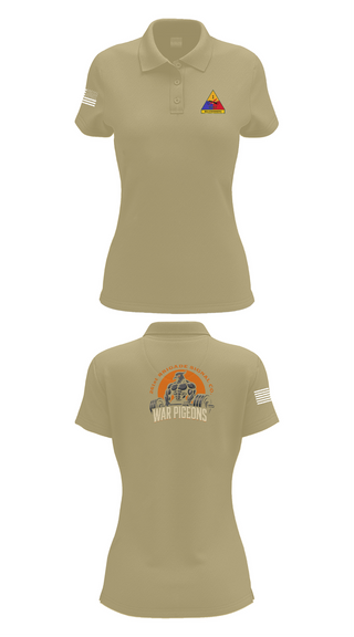 Womens Short Sleeve Performance Polo, 261st War Pigeons, Army, Teamtime, Team time, sublimation, custom sports apparel, team uniforms, spirit wear, spiritwear, sports uniforms, custom shirts, team store, custom team store, fundraiser sports, apparel fundraiser