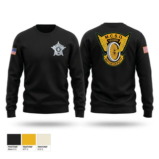 Crew Neck Sweatshirt, MCSO MOTORS, Police, Teamtime, Team time, sublimation, custom sports apparel, team uniforms, spirit wear, spiritwear, sports uniforms, custom shirts, team store, custom team store, fundraiser sports, apparel fundraiser