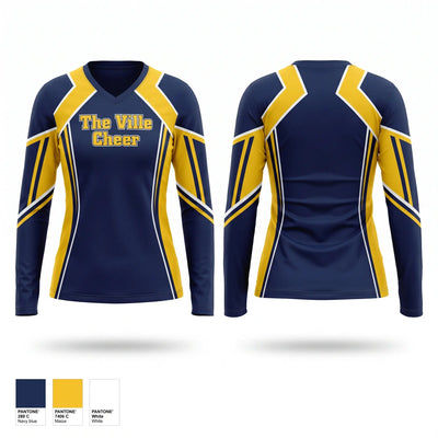 The Ville Cheer Women's Long Sleeve V-neck Shirt - 1