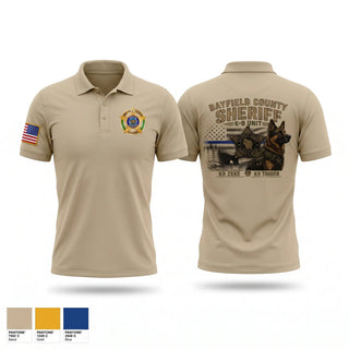 Short Sleeve Performance Polo, Bayfield County Sheriff K9 Unit, Police, Teamtime, Team time, sublimation, custom sports apparel, team uniforms, spirit wear, spiritwear, sports uniforms, custom shirts, team store, custom team store, fundraiser sports, apparel fundraiser