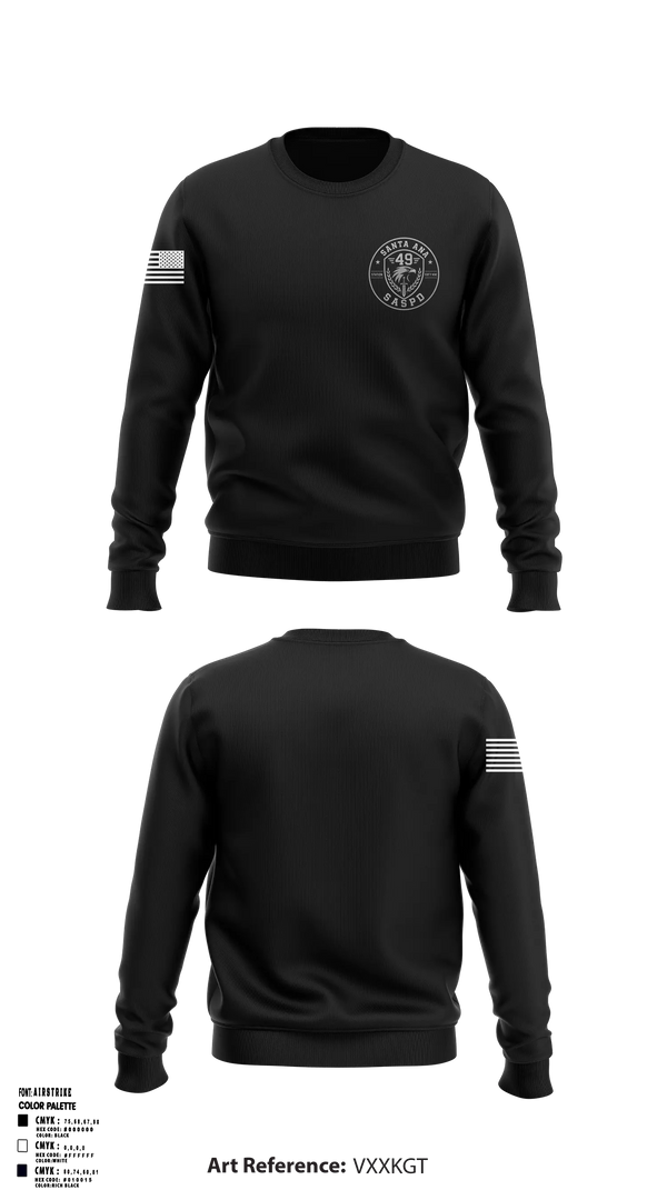 Crew Neck Sweatshirt, SASPD, Police, Teamtime, Team time, sublimation, custom sports apparel, team uniforms, spirit wear, spiritwear, sports uniforms, custom shirts, team store, custom team store, fundraiser sports, apparel fundraiser