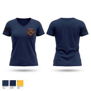 Womens Short Sleeve Vneck Shirt, Federalsburg Volunteer Fire Company, Fire Department, Teamtime, Team time, sublimation, custom sports apparel, team uniforms, spirit wear, spiritwear, sports uniforms, custom shirts, team store, custom team store, fundraiser sports, apparel fundraiser