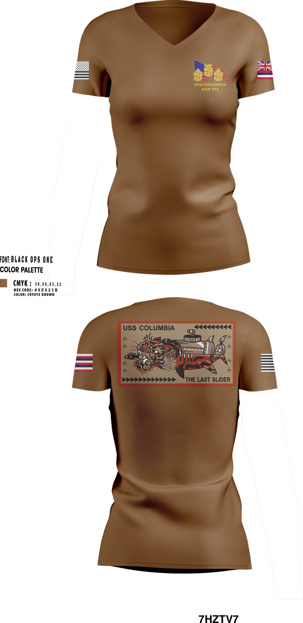 Womens Short Sleeve Vneck Shirt, USS Columbia, , Teamtime, Team time, sublimation, custom sports apparel, team uniforms, spirit wear, spiritwear, sports uniforms, custom shirts, team store, custom team store, fundraiser sports, apparel fundraiser