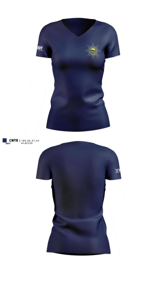 Womens Short Sleeve Vneck Shirt, NTAG HEARTLAND 2026, Navy, Teamtime, Team time, sublimation, custom sports apparel, team uniforms, spirit wear, spiritwear, sports uniforms, custom shirts, team store, custom team store, fundraiser sports, apparel fundraiser