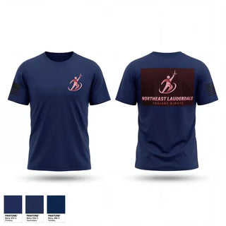 Old School Cotton Feel Shirt, Northeast Lauderdale Trojans NJROTC, Navy, Teamtime, Team time, sublimation, custom sports apparel, team uniforms, spirit wear, spiritwear, sports uniforms, custom shirts, team store, custom team store, fundraiser sports, apparel fundraiser