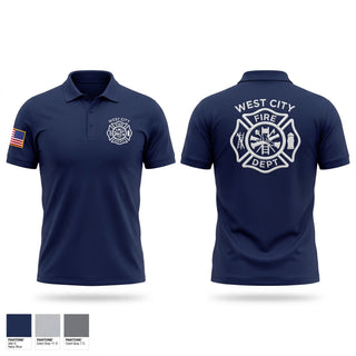 Short Sleeve Performance Polo, West city fire, Fire Department, Teamtime, Team time, sublimation, custom sports apparel, team uniforms, spirit wear, spiritwear, sports uniforms, custom shirts, team store, custom team store, fundraiser sports, apparel fundraiser
