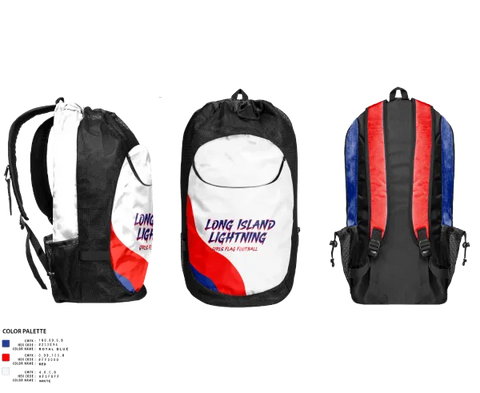 Gear Bag, LI LIGHTNING, , Teamtime, Team time, sublimation, custom sports apparel, team uniforms, spirit wear, spiritwear, sports uniforms, custom shirts, team store, custom team store, fundraiser sports, apparel fundraiser