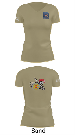 Womens Short Sleeve Vneck Shirt, HHB, 428th Field Artillery Brigade, , Teamtime, Team time, sublimation, custom sports apparel, team uniforms, spirit wear, spiritwear, sports uniforms, custom shirts, team store, custom team store, fundraiser sports, apparel fundraiser