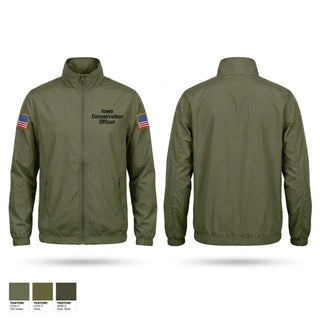 Windbreaker, Iowa Conservation Officer, Police, Teamtime, Team time, sublimation, custom sports apparel, team uniforms, spirit wear, spiritwear, sports uniforms, custom shirts, team store, custom team store, fundraiser sports, apparel fundraiser