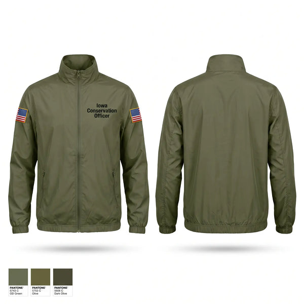 Windbreaker, Iowa Conservation Officer, Police, Teamtime, Team time, sublimation, custom sports apparel, team uniforms, spirit wear, spiritwear, sports uniforms, custom shirts, team store, custom team store, fundraiser sports, apparel fundraiser