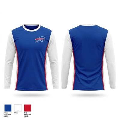 Buffalo Bills Wheelchair Football Long Sleeve Performance Shirt - 1