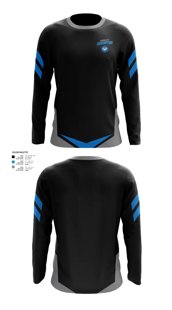 Long Sleeve Performance Shirt, Midwest Redemption, Spirit Store, Teamtime, Team time, sublimation, custom sports apparel, team uniforms, spirit wear, spiritwear, sports uniforms, custom shirts, team store, custom team store, fundraiser sports, apparel fundraiser