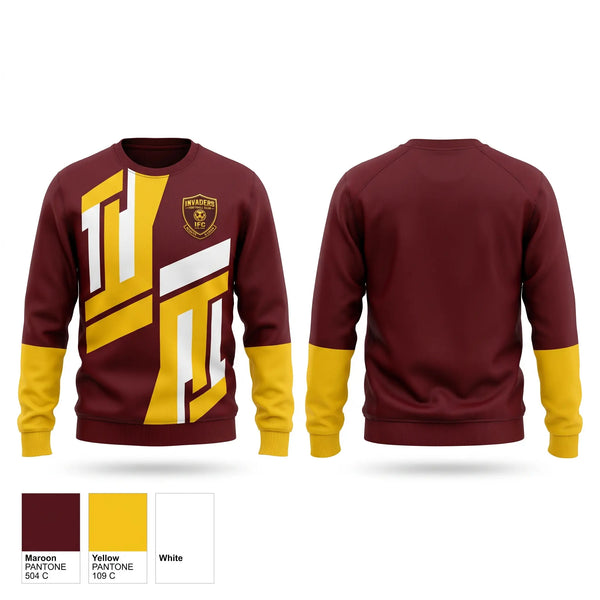 Crew Neck Sweatshirt, Invaders Football Club, Men's Soccer, Teamtime, Team time, sublimation, custom sports apparel, team uniforms, spirit wear, spiritwear, sports uniforms, custom shirts, team store, custom team store, fundraiser sports, apparel fundraiser