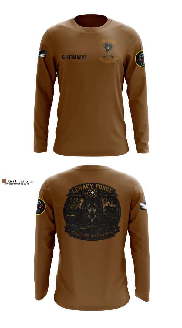Long Sleeve Performance Shirt, Legacy 3/2 Fury Troop, Army, Teamtime, Team time, sublimation, custom sports apparel, team uniforms, spirit wear, spiritwear, sports uniforms, custom shirts, team store, custom team store, fundraiser sports, apparel fundraiser