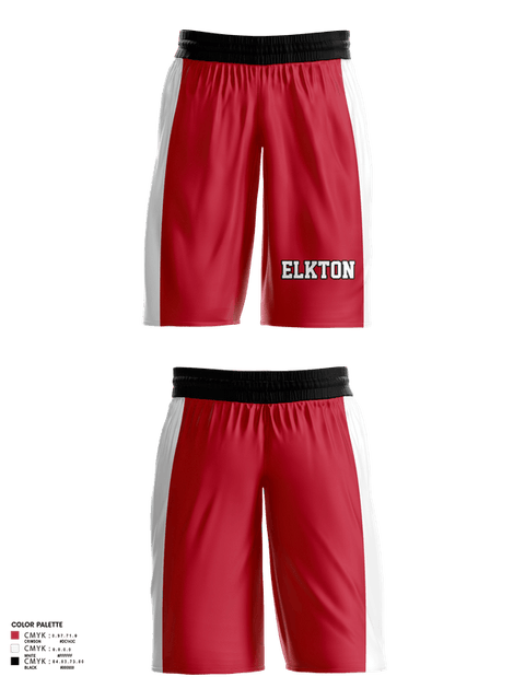 Womens Basketball Shorts, Elkton, Women's Basketball, Teamtime, Team time, sublimation, custom sports apparel, team uniforms, spirit wear, spiritwear, sports uniforms, custom shirts, team store, custom team store, fundraiser sports, apparel fundraiser