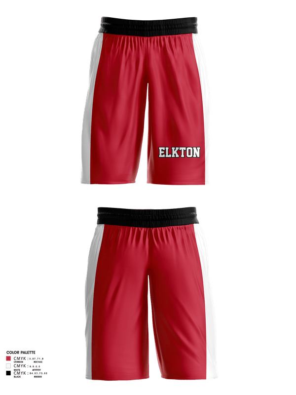 Womens Basketball Shorts, Elkton, Women's Basketball, Teamtime, Team time, sublimation, custom sports apparel, team uniforms, spirit wear, spiritwear, sports uniforms, custom shirts, team store, custom team store, fundraiser sports, apparel fundraiser