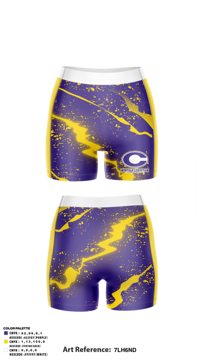 Norfolk Christian Volleyball 87950689 Track Shorts - 1