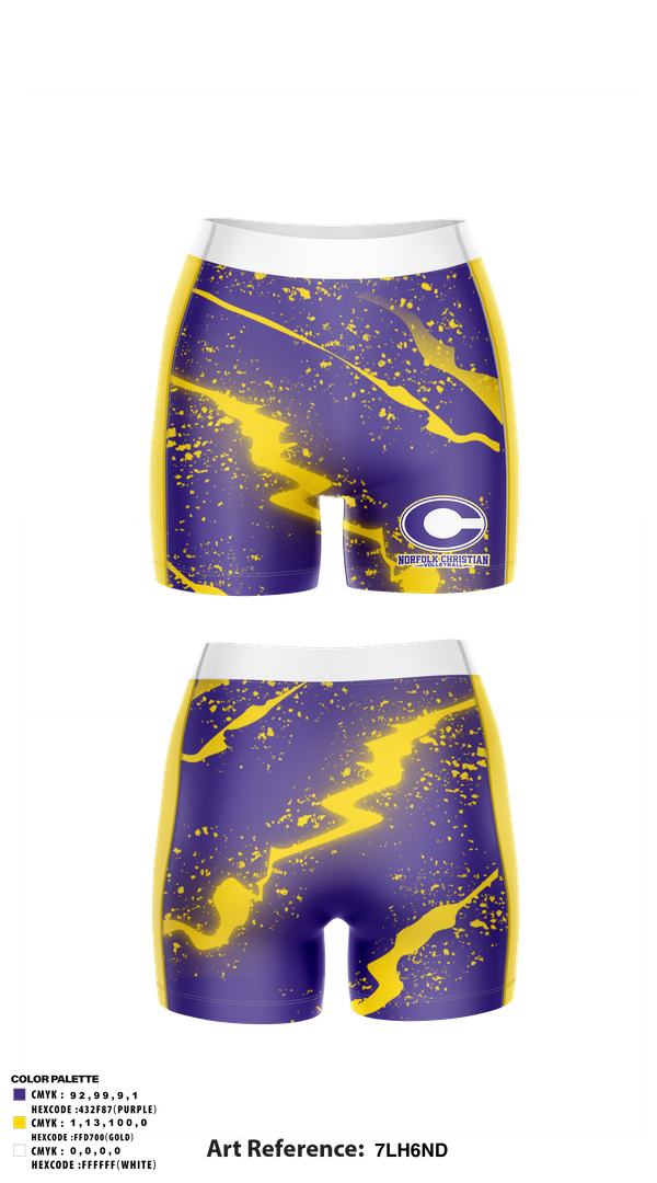 Track Shorts, Norfolk Christian Volleyball, Women's Volleyball, Teamtime, Team time, sublimation, custom sports apparel, team uniforms, spirit wear, spiritwear, sports uniforms, custom shirts, team store, custom team store, fundraiser sports, apparel fundraiser