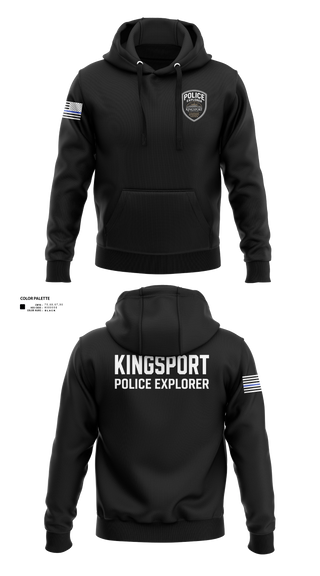 Hoodie, Kingsport Police Explorer Post, Police, Teamtime, Team time, sublimation, custom sports apparel, team uniforms, spirit wear, spiritwear, sports uniforms, custom shirts, team store, custom team store, fundraiser sports, apparel fundraiser