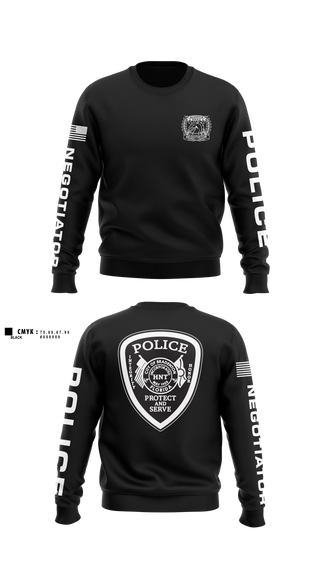 Crew Neck Sweatshirt, HNT, Police, Teamtime, Team time, sublimation, custom sports apparel, team uniforms, spirit wear, spiritwear, sports uniforms, custom shirts, team store, custom team store, fundraiser sports, apparel fundraiser