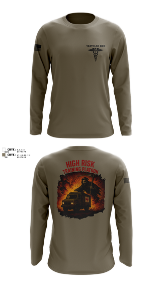 Long Sleeve Performance Shirt, 194th AR BDE HRT Medics, Army, Teamtime, Team time, sublimation, custom sports apparel, team uniforms, spirit wear, spiritwear, sports uniforms, custom shirts, team store, custom team store, fundraiser sports, apparel fundraiser