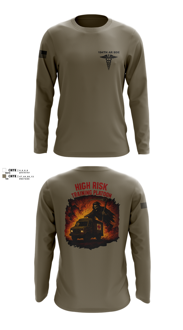 Long Sleeve Performance Shirt, 194th AR BDE HRT Medics, Army, Teamtime, Team time, sublimation, custom sports apparel, team uniforms, spirit wear, spiritwear, sports uniforms, custom shirts, team store, custom team store, fundraiser sports, apparel fundraiser