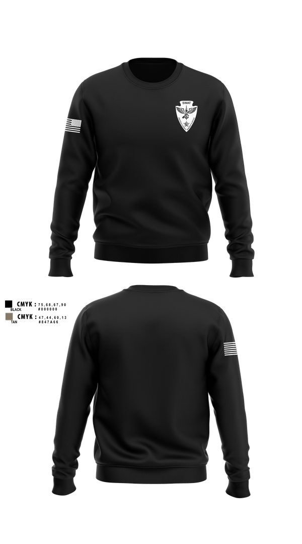 Crew Neck Sweatshirt, Osceola County SWAT, Police, Teamtime, Team time, sublimation, custom sports apparel, team uniforms, spirit wear, spiritwear, sports uniforms, custom shirts, team store, custom team store, fundraiser sports, apparel fundraiser