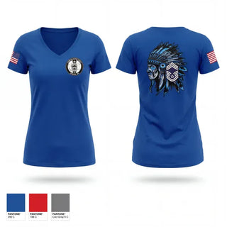 Womens Short Sleeve Vneck Shirt, Fairchild AFB Chiefs, Air Force, Teamtime, Team time, sublimation, custom sports apparel, team uniforms, spirit wear, spiritwear, sports uniforms, custom shirts, team store, custom team store, fundraiser sports, apparel fundraiser