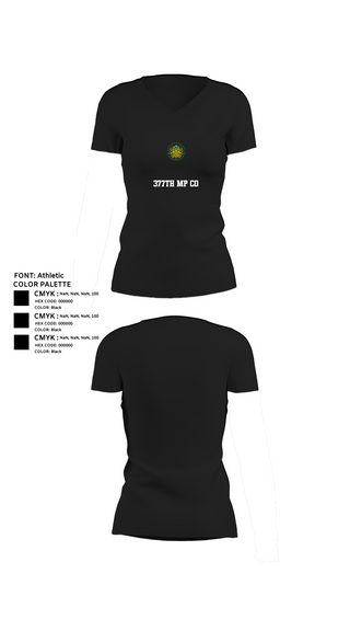 Womens Short Sleeve Vneck Shirt, 377th MP CO, , Teamtime, Team time, sublimation, custom sports apparel, team uniforms, spirit wear, spiritwear, sports uniforms, custom shirts, team store, custom team store, fundraiser sports, apparel fundraiser