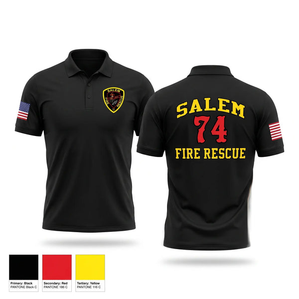 Short Sleeve Performance Polo, Salem Fire & Rescue, Fire Department, Teamtime, Team time, sublimation, custom sports apparel, team uniforms, spirit wear, spiritwear, sports uniforms, custom shirts, team store, custom team store, fundraiser sports, apparel fundraiser