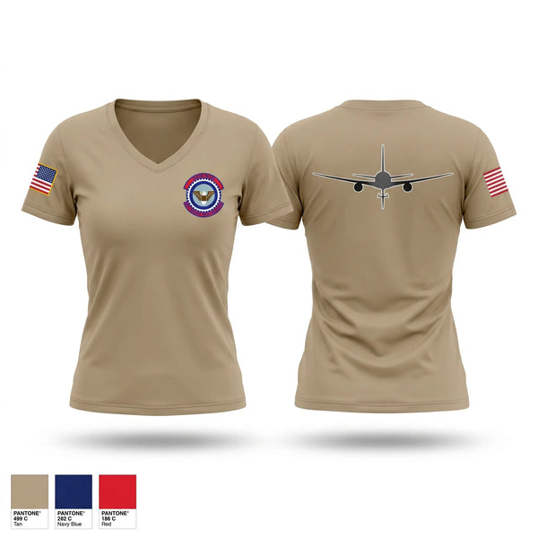 Womens Short Sleeve Vneck Shirt, 660 AMXS, Air Force, Teamtime, Team time, sublimation, custom sports apparel, team uniforms, spirit wear, spiritwear, sports uniforms, custom shirts, team store, custom team store, fundraiser sports, apparel fundraiser