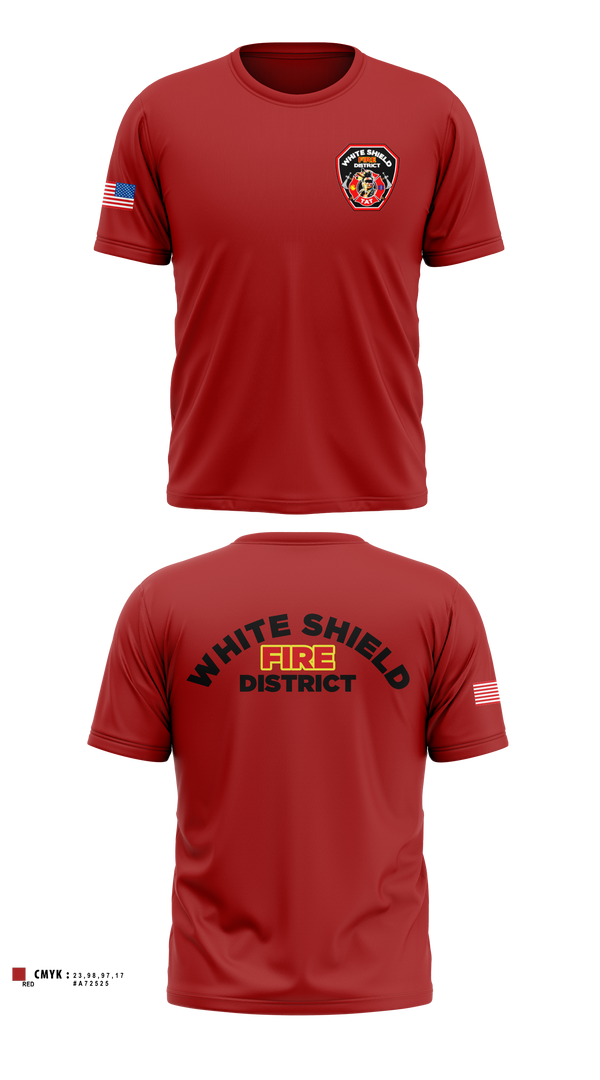 Soft Poly Tee Cotton Like Feel, White Shield Fire Department, Fire Department, Teamtime, Team time, sublimation, custom sports apparel, team uniforms, spirit wear, spiritwear, sports uniforms, custom shirts, team store, custom team store, fundraiser sports, apparel fundraiser