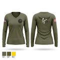 Muskingum County Sheriff Office Special Response Team Women's Long Sleeve V-neck Shirt - 1