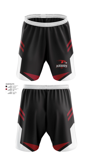 Athletic Shorts With Pockets, HAWKS, Baseball, Teamtime, Team time, sublimation, custom sports apparel, team uniforms, spirit wear, spiritwear, sports uniforms, custom shirts, team store, custom team store, fundraiser sports, apparel fundraiser