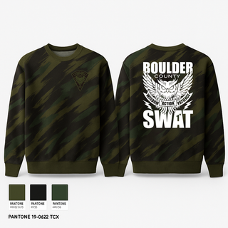 Crew Neck Sweatshirt, Boulder county Sheriff’s Office, Police, Teamtime, Team time, sublimation, custom sports apparel, team uniforms, spirit wear, spiritwear, sports uniforms, custom shirts, team store, custom team store, fundraiser sports, apparel fundraiser