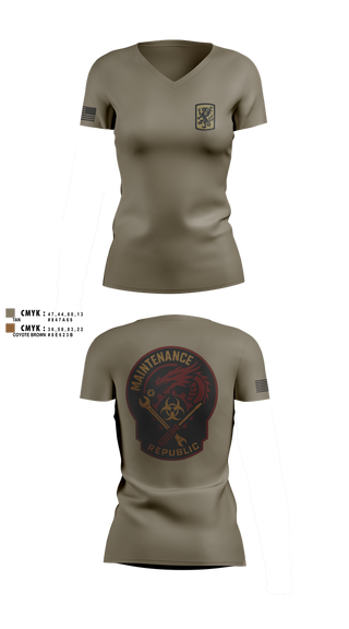 Womens Short Sleeve Vneck Shirt, 411Th CBRN, Army, Teamtime, Team time, sublimation, custom sports apparel, team uniforms, spirit wear, spiritwear, sports uniforms, custom shirts, team store, custom team store, fundraiser sports, apparel fundraiser